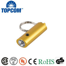 Logo personnalisé 1 LED Mini Keyring Torch / Promotionnel Custom Mini Aluminium LED Torch Keyring